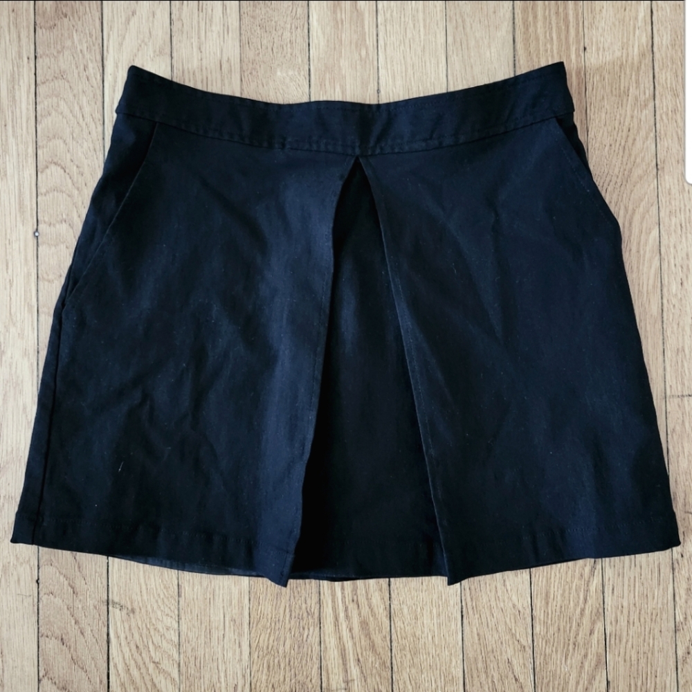 Urban Outfitters Black A-Line Short Pleated Miniskirt